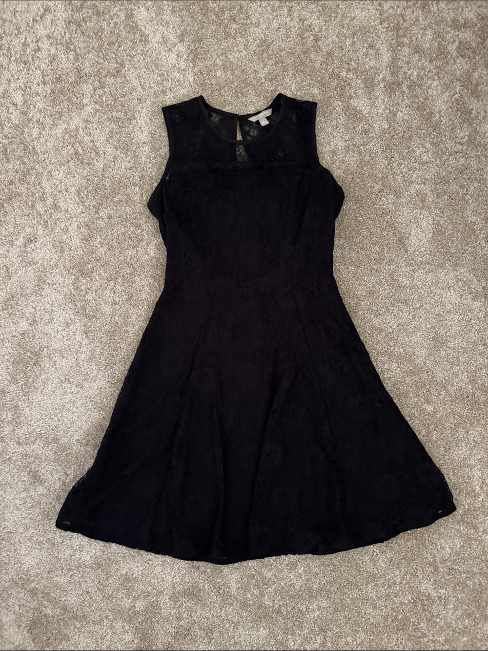 Banana Republic Factory Black Lace A-Line Dress